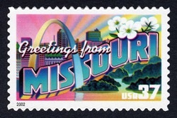 Greetings From Missouri United States Postage Stamp | Greetings From America