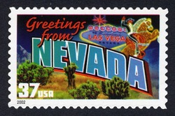 Greetings From Nevada United States Postage Stamp | Greetings From America