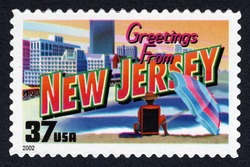 Greetings From New Jersey United States Postage Stamp | Greetings From America