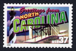 Greetings From North Carolina United States Postage Stamp | Greetings From America
