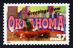 Greetings From Oklahoma United States Postage Stamp | Greetings From America