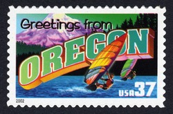 Greetings From Oregon United States Postage Stamp | Greetings From America