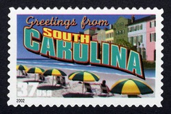 Greetings From South Carolina United States Postage Stamp | Greetings From America