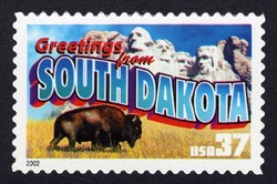 Greetings From South Dakota United States Postage Stamp | Greetings From America
