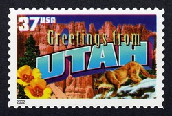 Greetings From Utah United States Postage Stamp | Greetings From America