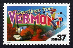 Greetings From Vermont United States Postage Stamp | Greetings From America