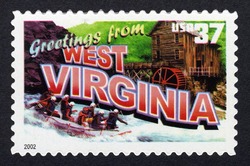 Greetings From West Virginia United States Postage Stamp | Greetings From America