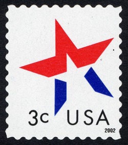 Star - Right Date United States Postage Stamp
