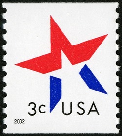 Star - Left Date - Horizontal Imperforate United States Postage Stamp