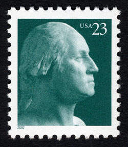George Washington - Green United States Postage Stamp