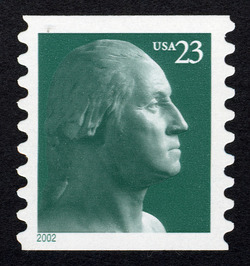 George Washington - Green - Horizontal Imperforate United States Postage Stamp
