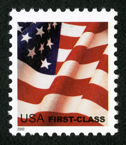 Flag - First-Class - USA Microprint United States Postage Stamp