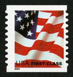 Flag - First-Class - Horizontal Imperforate United States Postage Stamp