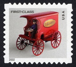 Mail Wagon - First-Class United States Postage Stamp | Antique Toys
