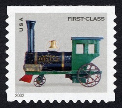 Locomotive - First-Class United States Postage Stamp | Antique Toys