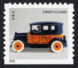 Taxi Cab - First-Class United States Postage Stamp | Antique Toys