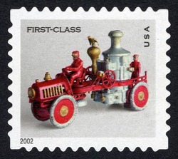 Fire Pumper - First-Class United States Postage Stamp | Antique Toys