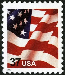 Flag - 2003 Date - USA Microprint United States Postage Stamp
