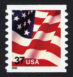 Flag - 2003 Date - Horizontal Imperforate United States Postage Stamp