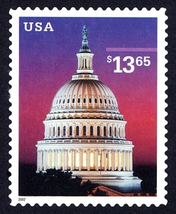 Capitol Dome - Express Mail United States Postage Stamp