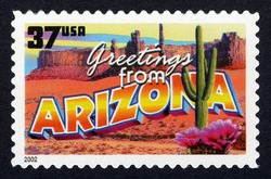 Greetings From Arizona United States Postage Stamp | Greetings From America