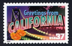 Greetings From California United States Postage Stamp | Greetings From America