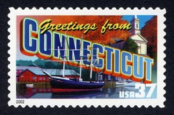 Greetings From Connecticut United States Postage Stamp | Greetings From America
