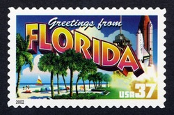 Greetings From Florida United States Postage Stamp | Greetings From America