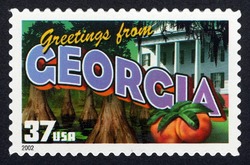 Greetings From Georgia United States Postage Stamp | Greetings From America