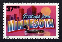 Greetings From Minnesota United States Postage Stamp | Greetings From America