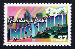 Greetings From Missouri United States Postage Stamp | Greetings From America