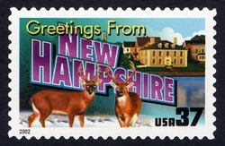 Greetings From New Hampshire United States Postage Stamp | Greetings From America