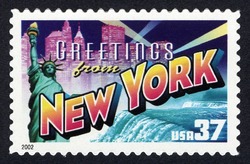 Greetings From New York United States Postage Stamp | Greetings From America
