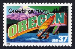 Greetings From Oregon United States Postage Stamp | Greetings From America