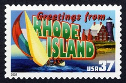 Greetings From Rhode Island United States Postage Stamp | Greetings From America