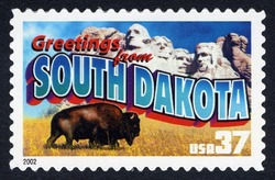 Greetings From South Dakota United States Postage Stamp | Greetings From America