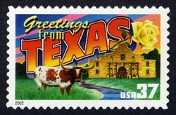 Greetings From Texas United States Postage Stamp | Greetings From America