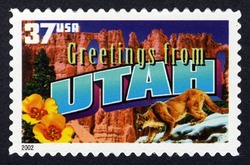 Greetings From Utah United States Postage Stamp | Greetings From America