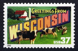 Greetings From Wisconsin United States Postage Stamp | Greetings From America