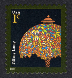 Tiffany Lamp - 2007 Date United States Postage Stamp