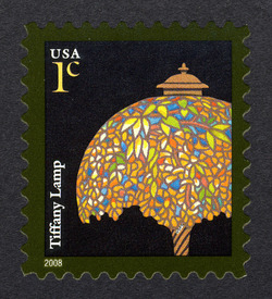Tiffany Lamp - 2008 Date - Self-adhesive United States Postage Stamp