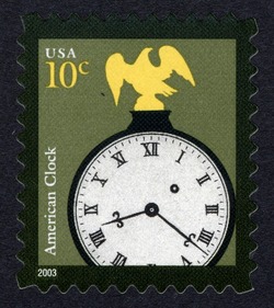 American Clock - 2003 Date United States Postage Stamp