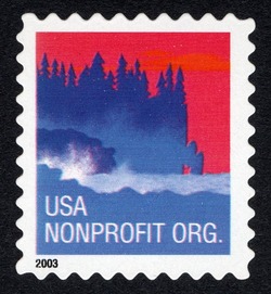 Sea Coast - Nonprofit Org - 2003 Date - Horizontal Imperforate United States Postage Stamp