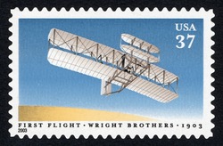 First Flight - Wright Brothers United States Postage Stamp