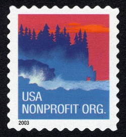 Sea Coast - Nonprofit Org - 2003 Date - Self-Adhesive United States Postage Stamp