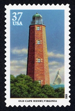 Old Cape Henry - Virginia United States Postage Stamp | Southeastern Lighthouses