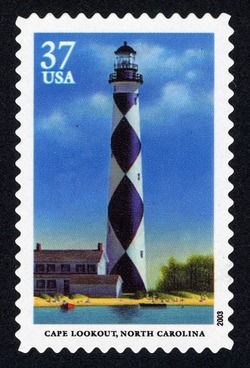 Cape Lookout - North Carolina United States Postage Stamp | Southeastern Lighthouses
