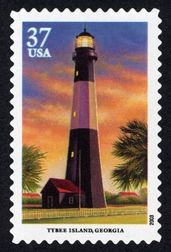 Tybee Island - Georgia United States Postage Stamp | Southeastern Lighthouses