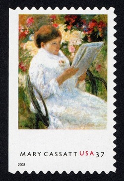 On a Balcony United States Postage Stamp | Mary Cassatt