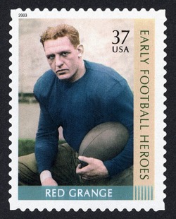 Red Grange United States Postage Stamp | Early Football Heroes